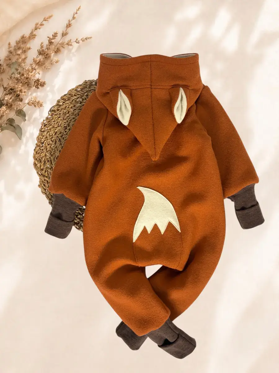 Merino Walkoverall kleiner Fuchs "Findus" – Bild 2