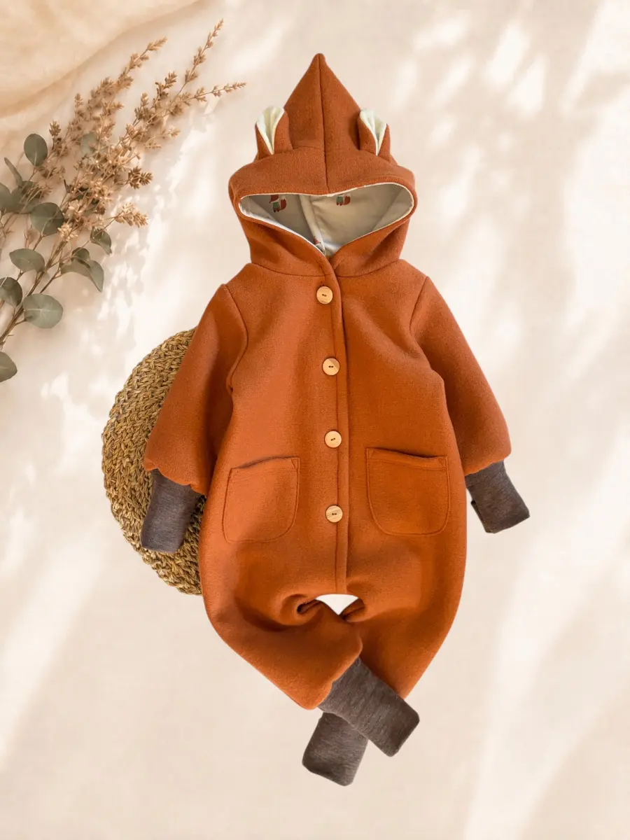 Merino Walkoverall kleiner Fuchs "Findus"